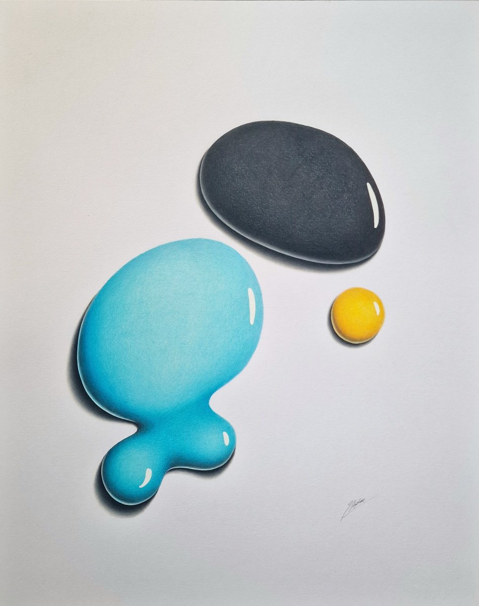 Abstract Pencil Drawing By Daniel Shipton, 16 X 20, Meditative: 1, Original Artwork