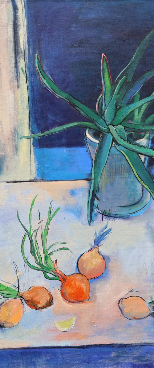 Aloe Vera and Moon by Artem Andreichuk