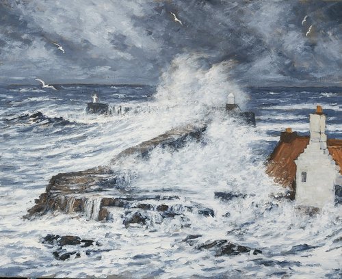 storm, pittenweem by Colin Ross Jack