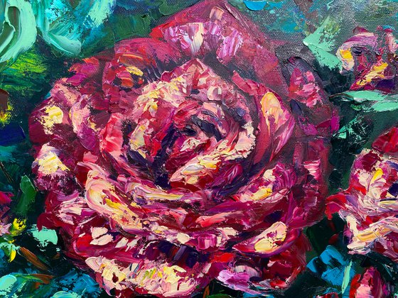 Roses - Abstract Red, 50*60 cm