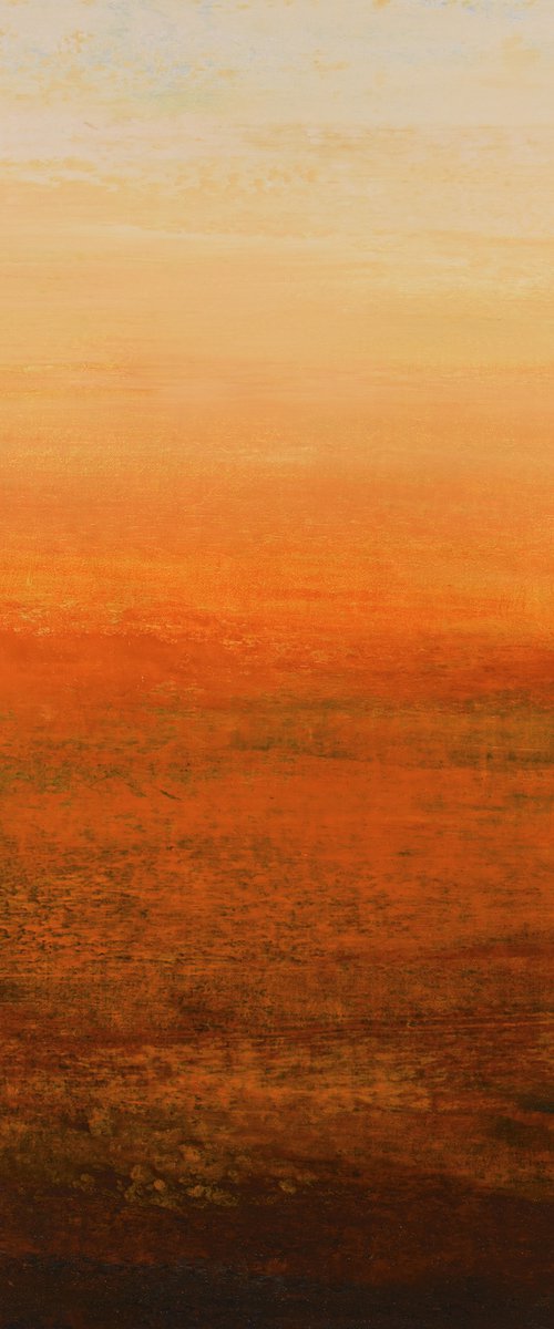 Warming Embers - Modern Tonal Earth Abstract by Suzanne Vaughan