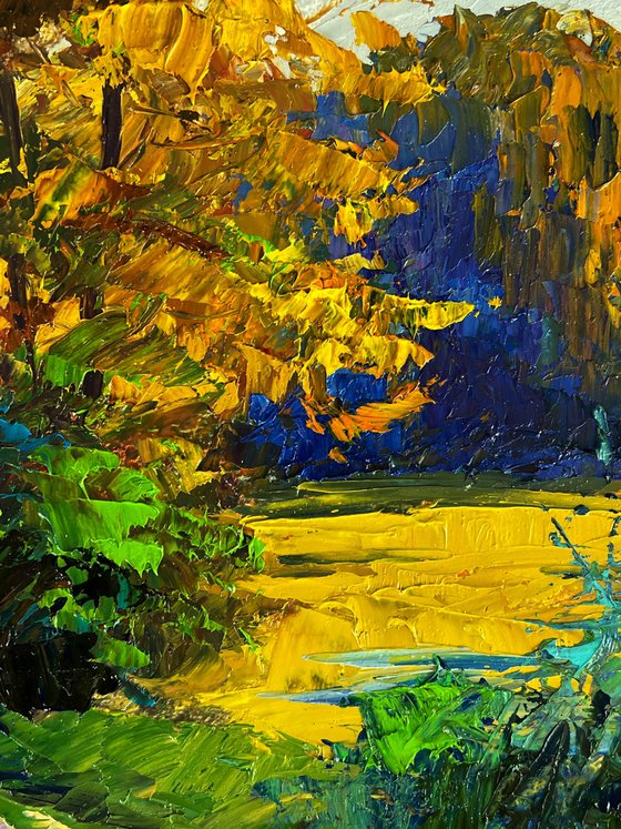 Autumn Evening River Bank