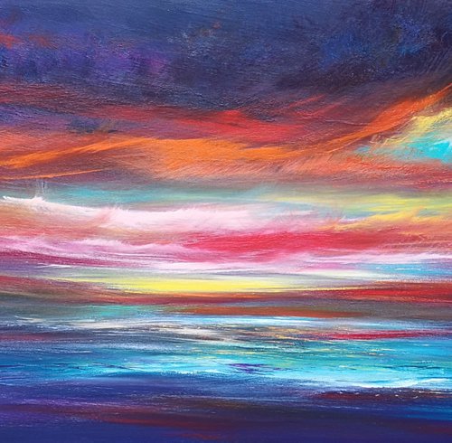Sea & Sky 3 - seascape, emotional, panoramic by Mel Graham