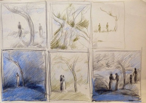 Story Board 2, pencil on paper 42x29 cm