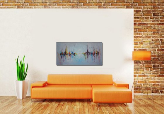 Sea charts, Abstract landscape painting