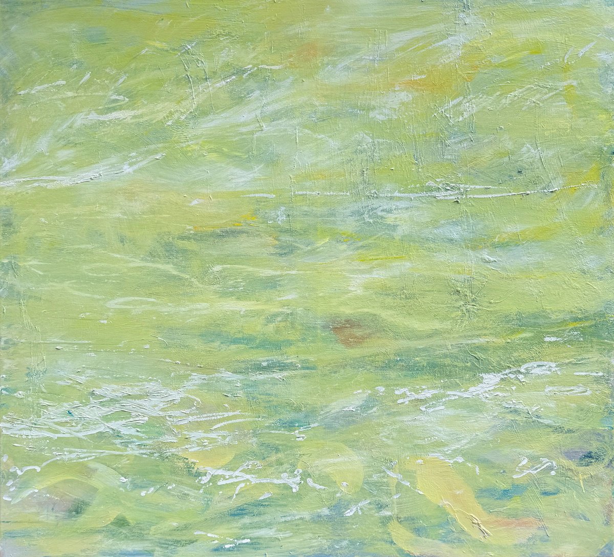 Abstract Oil Painting By Zakhar Shevchuk, 45 X 41", Summer Dreams, Original Artwork