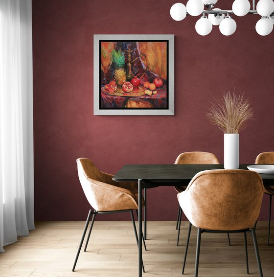 Still life with pineapple