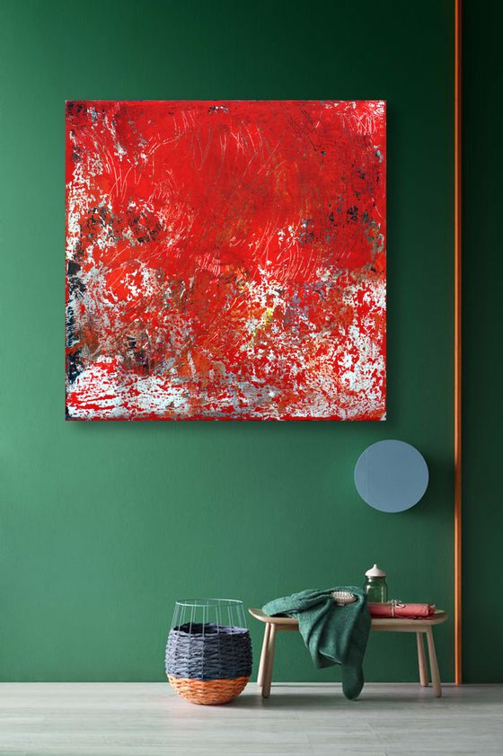 LARGE PAINTING - The power of red -