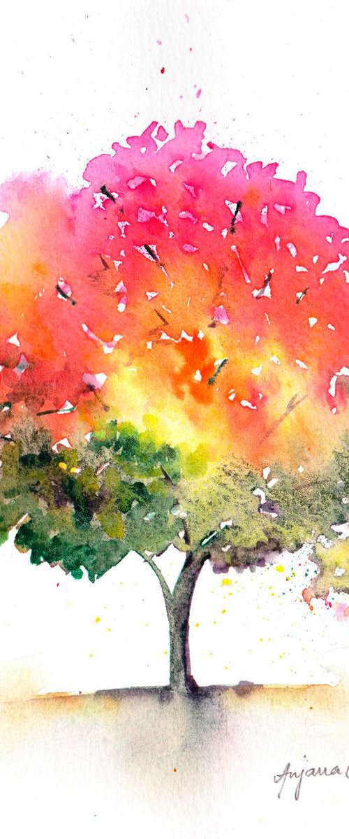 Rainbow tree - Autumn II by Anjana Cawdell