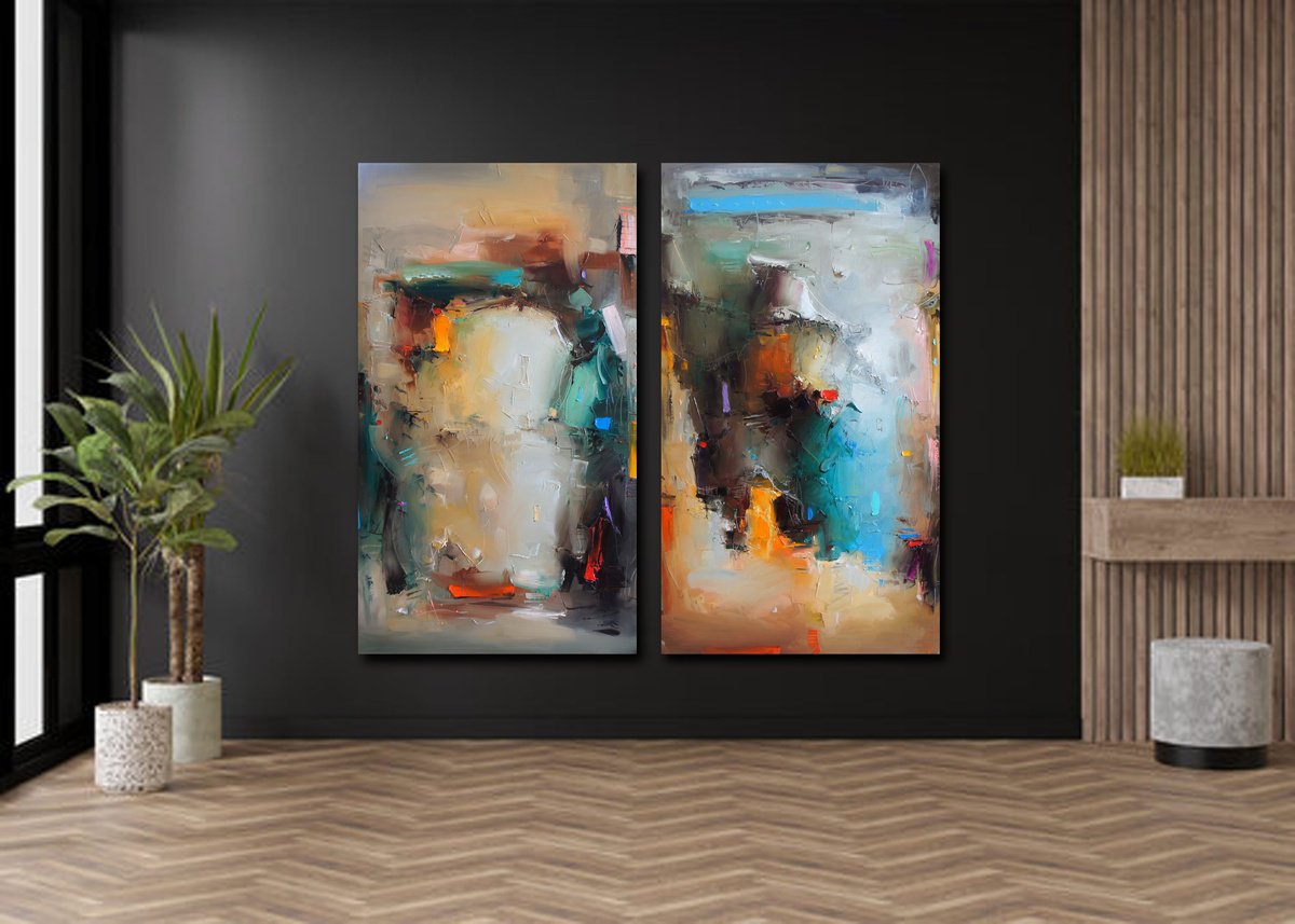 Expressive Landscape Oil Painting By Stanislav Lazarov, 67 X 59", The Dance Of The Moon, Original Artwork