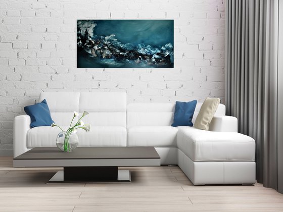 Blue Dance - Acrylic Painting - Abstract Art Painting Canvas Art Wall Art Ready to hang