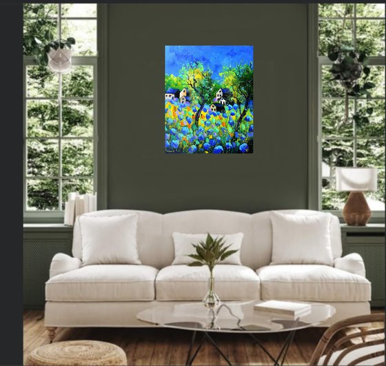 Lost amid flowers