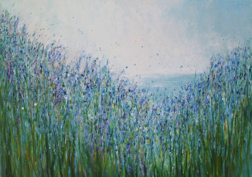 Bluebells and the sea by Therese O'Keeffe