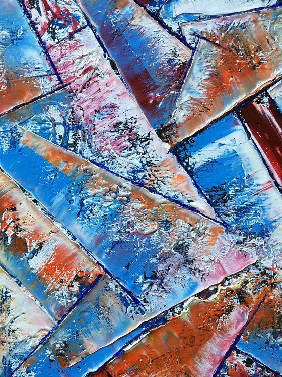 "All The Rage" - Original Large PMS Oil Painting On Canvas - 48 x 24 inches