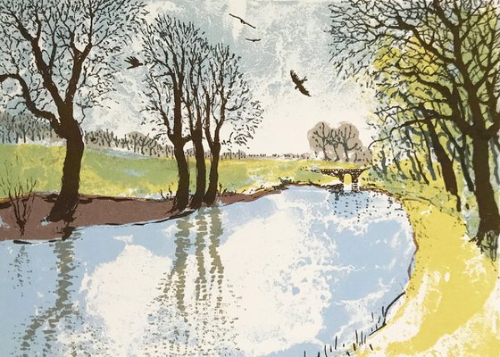 Crows over a Canal