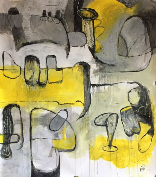 Abstraction in yellow N2 by Michael Ioffe