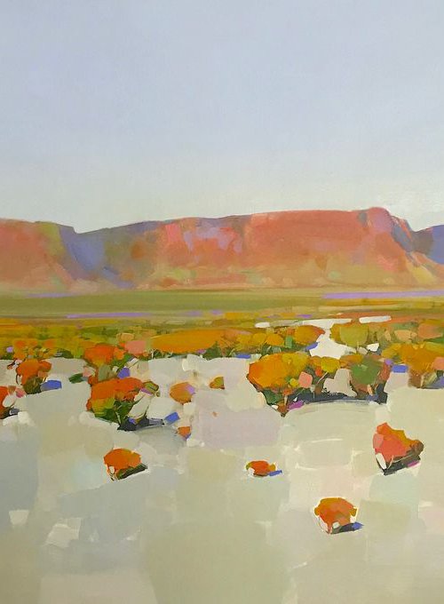 Canyon View, Landscape oil painting, Handmade artwork by Vahe Yeremyan