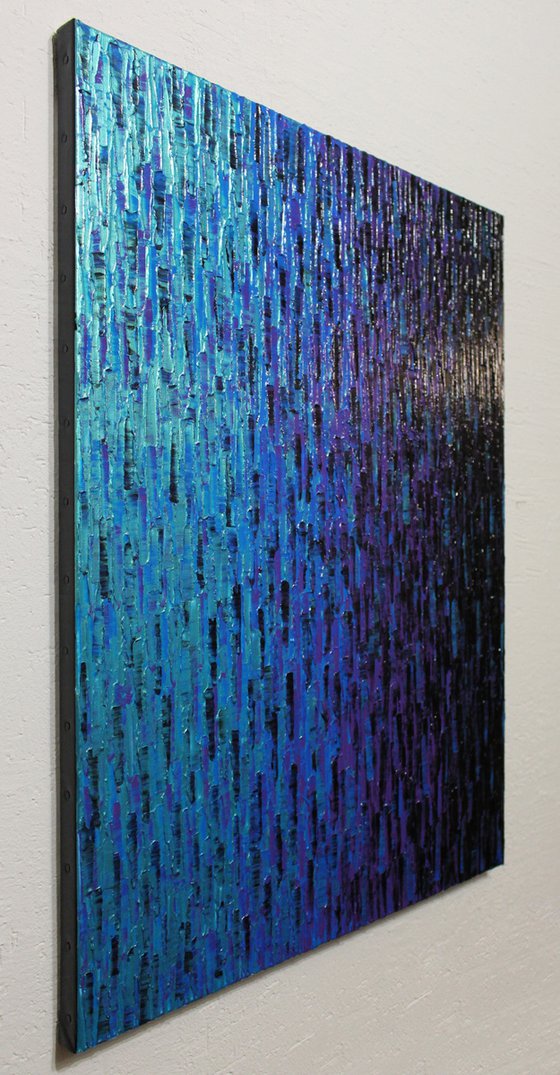 Iridescent blue purple fade