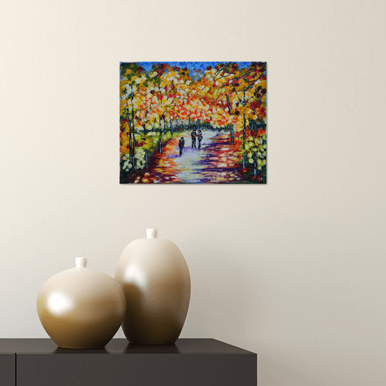 Sunny Day in the Park - Modern Impressionistic landscape