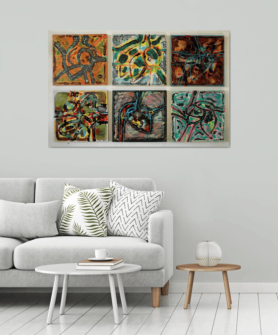 Abstract (six hearts)-VI