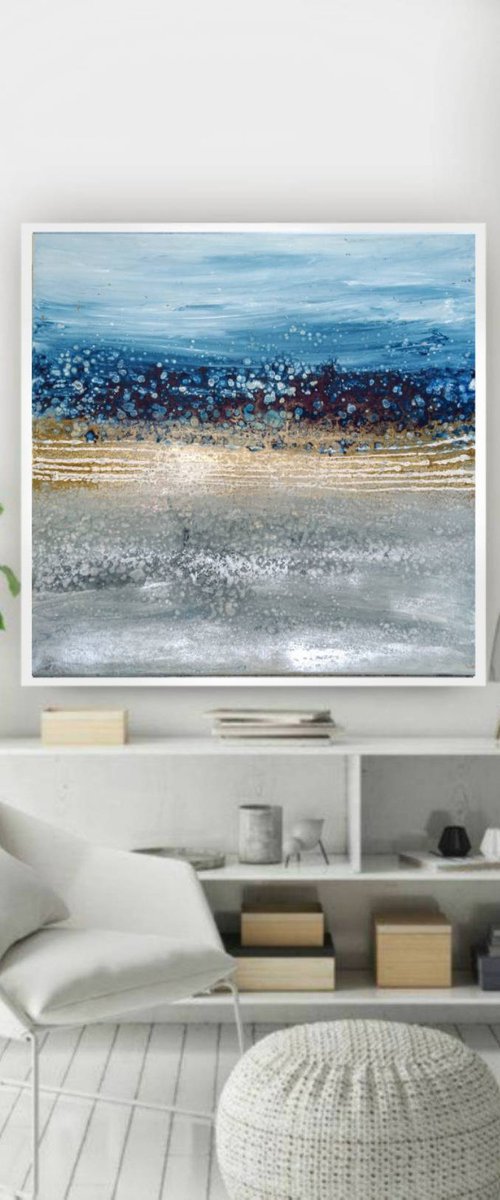 Mykonos   (91x91cm) FAST SHIPPING WORLDWIDE by Eleni Denart