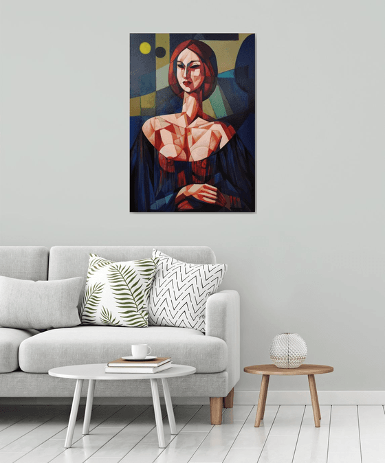 Cubism portrait(70x100cm, cubism, oil painting)