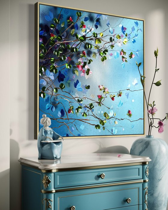 Pink Buds in Blue Air