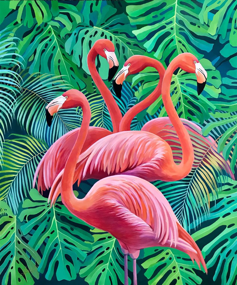 Shades of a dream (flamingo) by Andrii Roshkaniuk