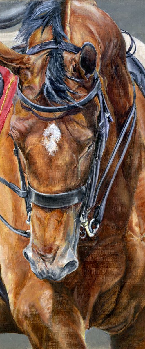 Horse and rider 2 by Una Hurst