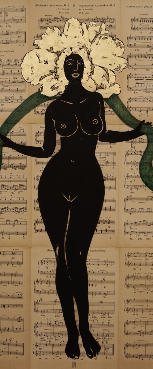 Girl with a snake Drawing by ANASTASIA BALABINA
