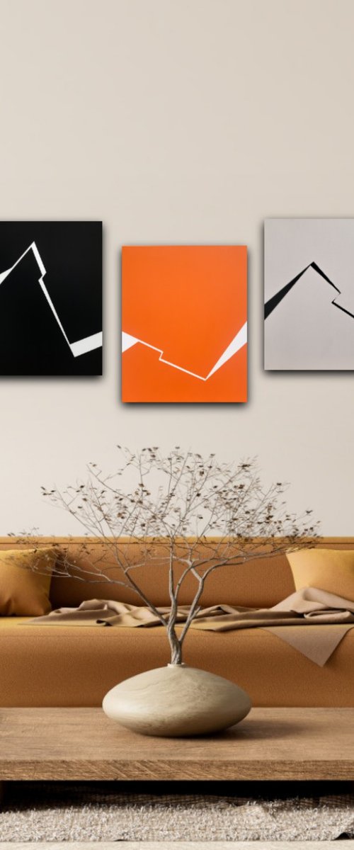Triptych "Break Sequence" by Veronika Obushikhina