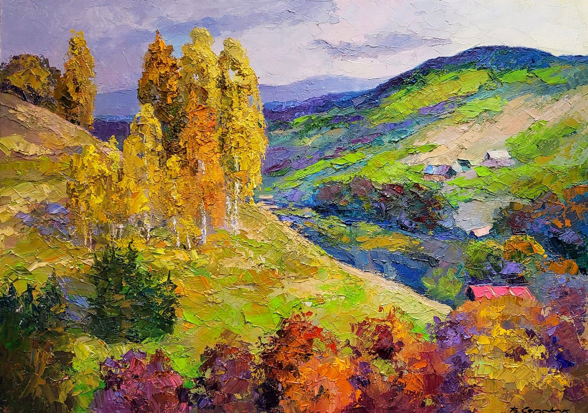 Autumn in the Carpathians Oil painting: Boris Serdyuk | Artfinder