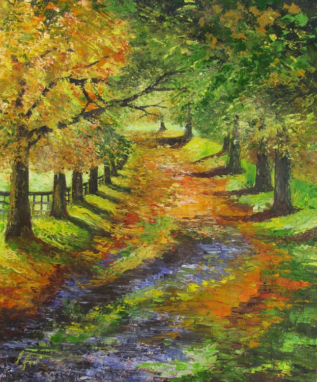 Avenue Of Trees Oil Painting By Christine Gaut Artfinder