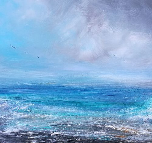 Hell Bay, Bryher, Isles of Scilly - Large, Wave Art, Seascape, by Mel Graham