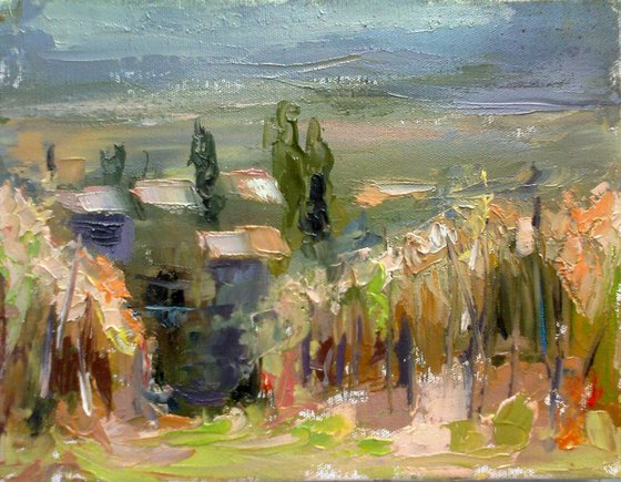 Landscape (19x24cm, oil painting, ready to hang)