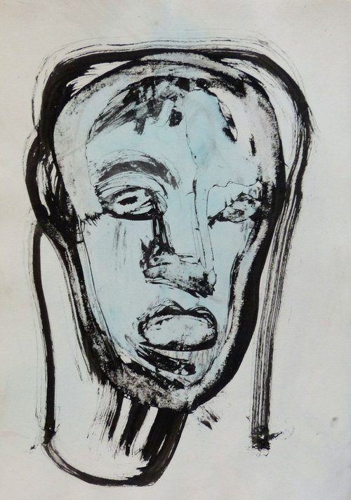 Faces #38, 29x42 cm by Frederic Belaubre