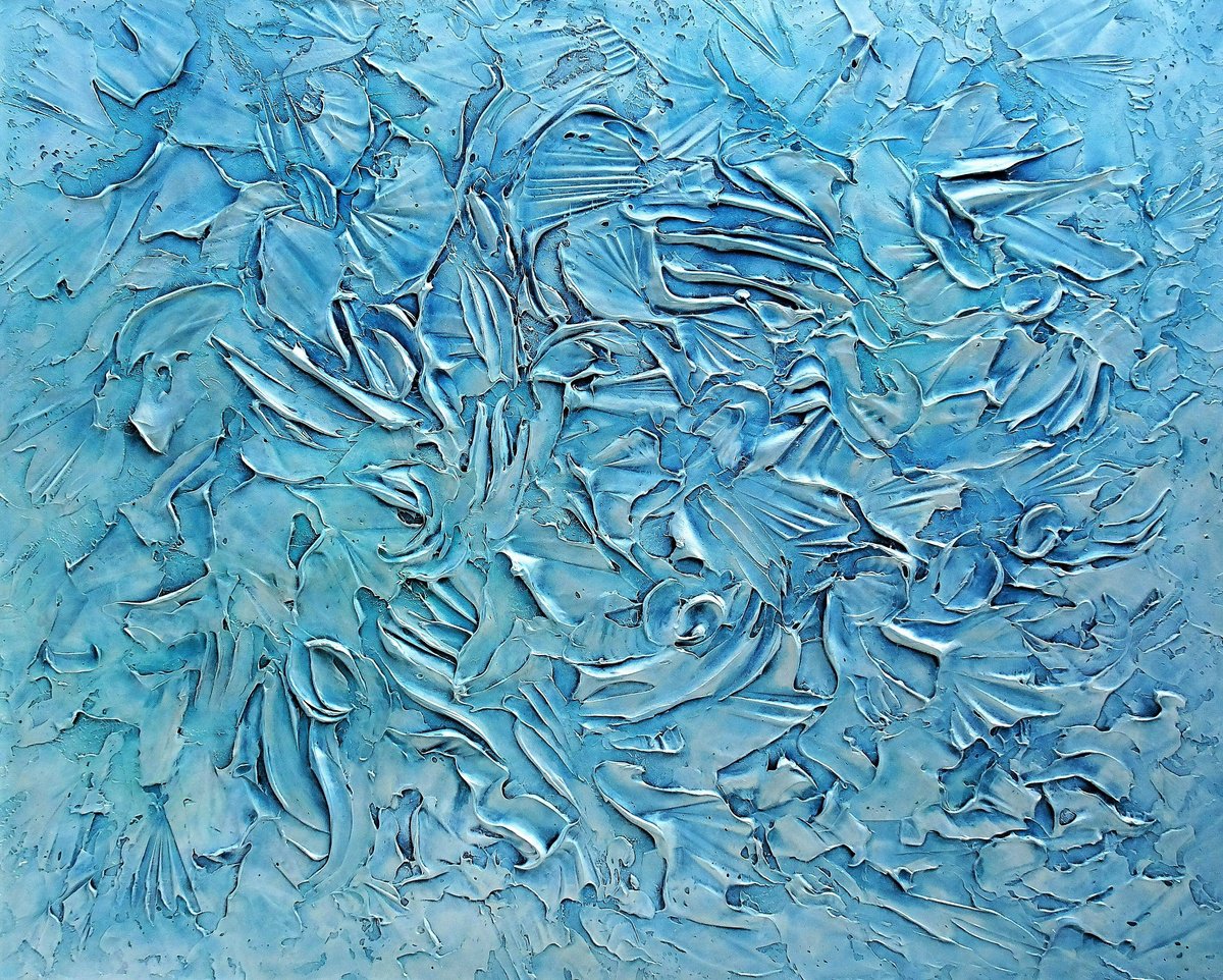 Organic Abstract Acrylic Painting By Sveta Osborne, 60 X 48", Lost In The Moment, Original Artwork