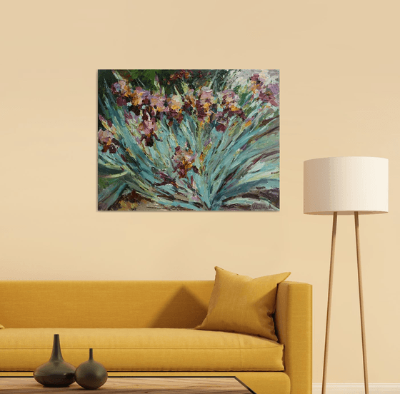 Irises - Original oil painting 90 x 70 cm