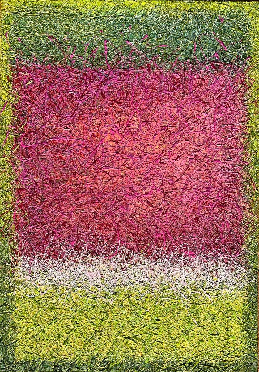 Impressionistic Abstract Acrylic Painting By Nadiia Antoniuk, 28 X 39", The Dreams We Make Come True, Original Artwork