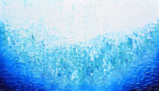 Tranquil XIII - Large Blue Painting