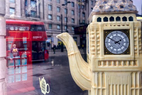 Teatime Big Ben style  (Limited edition 1/20 18"X12) by Laura Fitzpatrick
