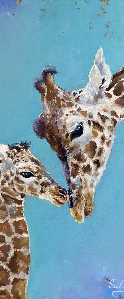 I love you, mom (Pretty giraffe’s family) by Elvira Sultanova