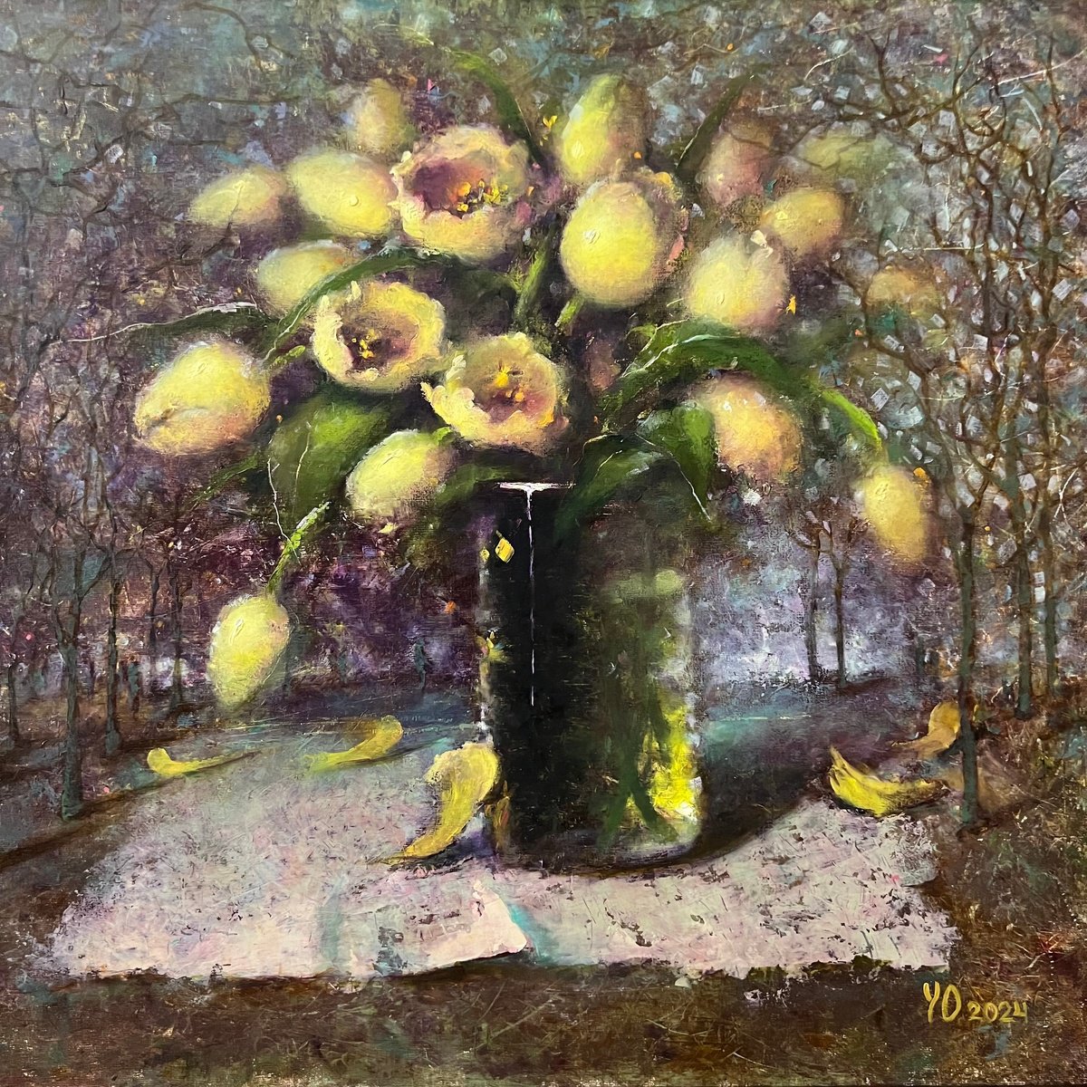 Yellow Tulips By Yulia Odukalets, 26 X 24, Artwork For Sale On Artfinder