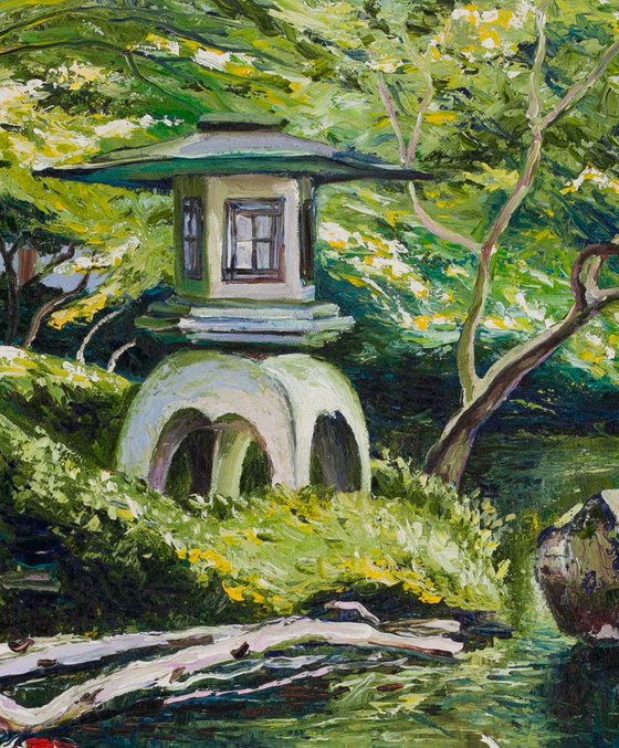 Japanese garden. Koi FRAMED