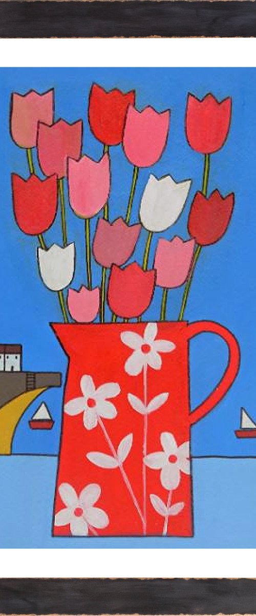 Two Red Boats by Jan Rippingham