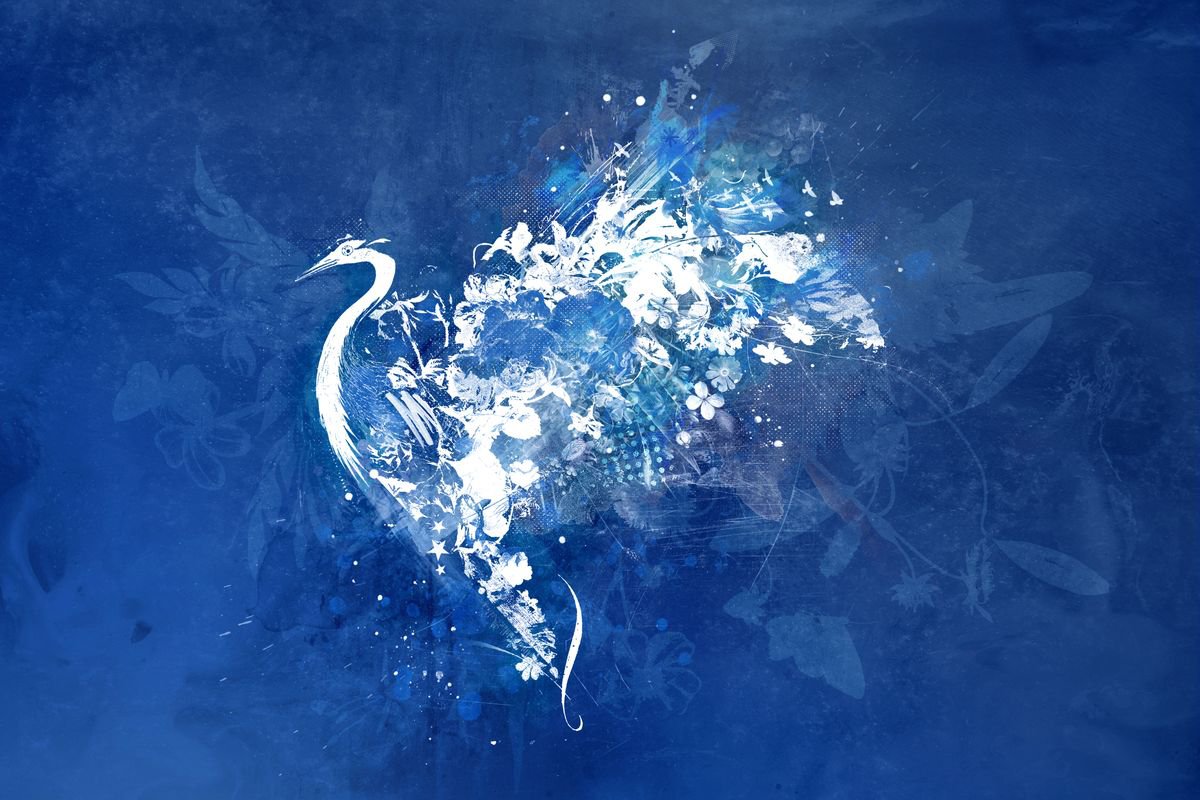 Botanical Painting By Teis Albers, 47 X 31", Feathered Flowers, Original Artwork