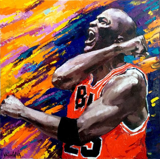 Michael Jordan, Original oil portrait painting