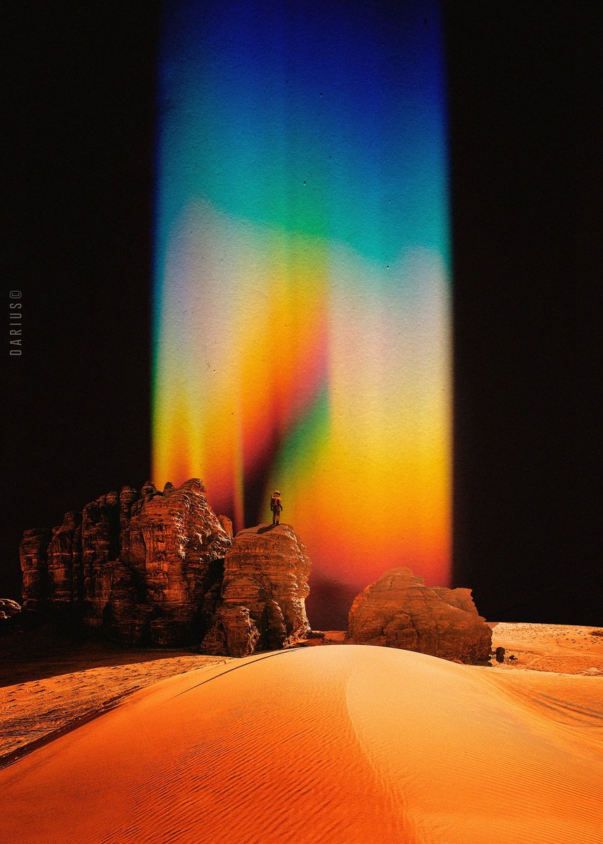 Surrealistic Landscape Giclee Print By Darius Comi, 12 X 18, Stardust Lonesome, Original Artwork