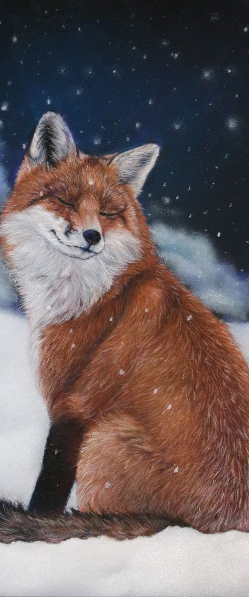 Fox in the snow by Tatjana Bril