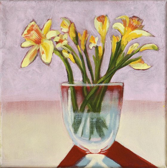 Spring in a glass vase